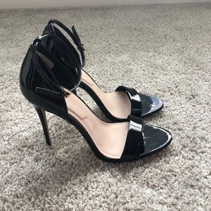 Aldo Black Strappy Heels 4”